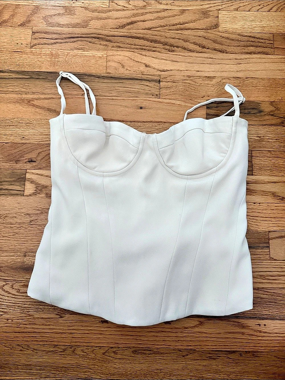 Marsthelabel Corset Camisole in White UK 16